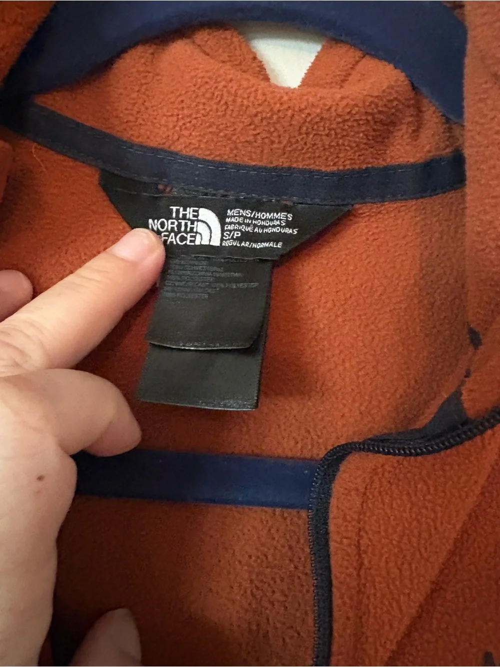 The North Face Men's Rust Zip-Neck Fleece Pullover
